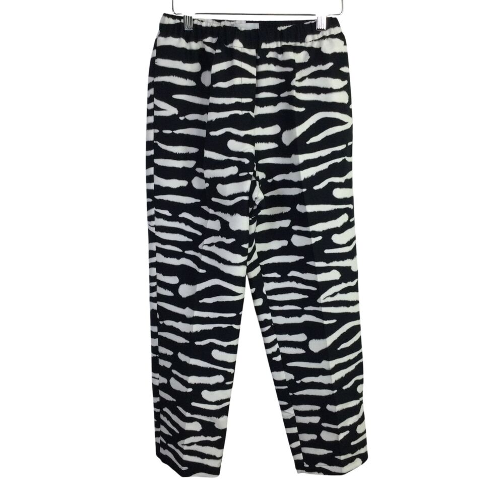 Christian Wijnants Womens Elastic Waist Trousers Pant Zebra Print Black Size 36